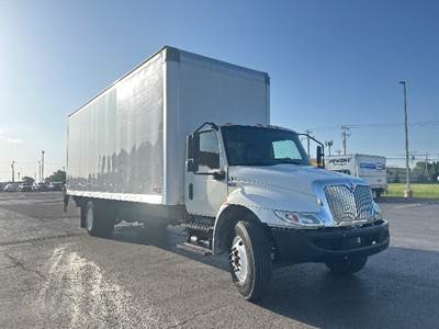 International MV607 Box Truck - 220HP, 6 Speed Automatic, Roll up Door