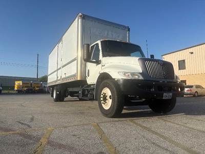 International MV607 Box Truck - 220HP, 6 Speed Automatic, Roll up Door