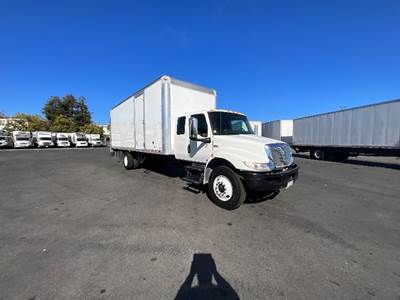 International MV607 Box Truck - 220HP, 6 Speed Automatic, Roll up Door