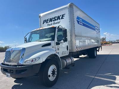 International MV607 Box Truck - 220HP, 6 Speed Automatic, Roll up Door