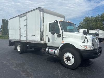 International MV607 Box Truck - 240HP, 6 Speed Automatic, Roll up Door