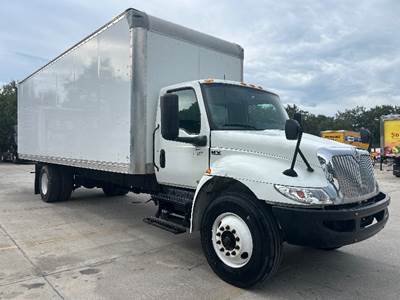 International MV607 Box Truck - 220HP, 6 Speed Automatic, Roll up Door