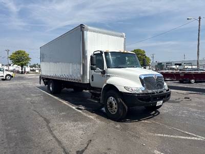International MV607 Box Truck - 220HP, 6 Speed Automatic, Roll up Door