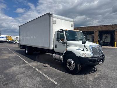 International MV607 Box Truck - 240HP, 7 Speed Automatic, Roll up Door