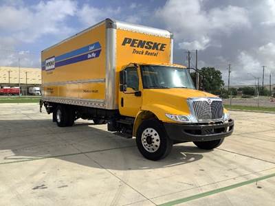 International MV607 Box Truck - 220HP, 7 Speed Automatic, Roll up Door