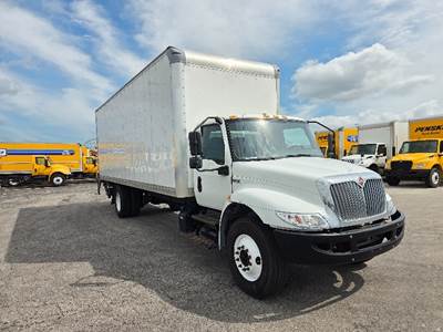 International MV607 Box Truck - 220HP, 6 Speed Automatic, Roll up Door