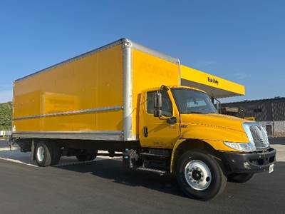 International MV607 Box Truck - 220HP, 6 Speed Automatic, Roll up Door