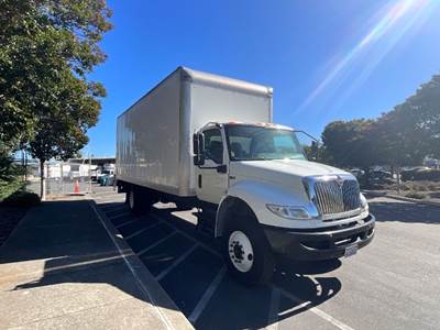 International MV607 Box Truck - 220HP, 6 Speed Automatic, Roll up Door