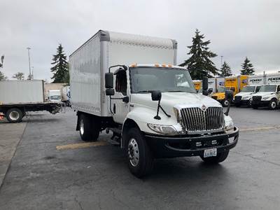 International MV607 Box Truck - 220HP, 6 Speed Automatic, Roll up Door