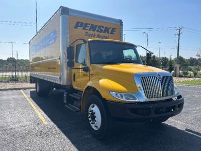International MV607 Box Truck - 220HP, 6 Speed Automatic, Roll up Door