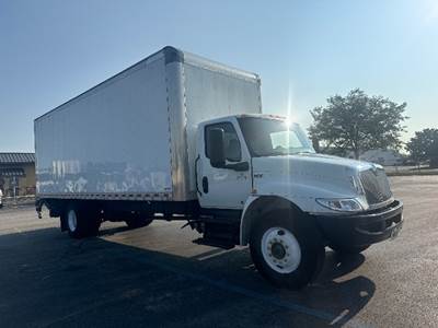 International MV607 Box Truck - 220HP, 6 Speed Automatic, Roll up Door