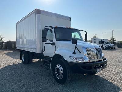 International MV607 Box Truck - 220HP, 6 Speed Automatic, Roll up Door