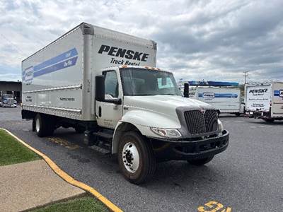 International MV607 Box Truck - 220HP, 6 Speed Automatic, Roll up Door