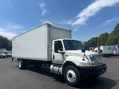 International MV607 Box Truck - 220HP, 6 Speed Automatic, Roll up Door