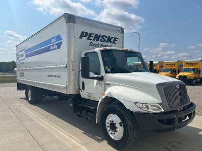 International MV607 Box Truck - 220HP, 6 Speed Automatic, Roll up Door