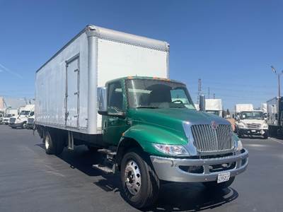 International MV607 Box Truck - 220HP, 7 Speed Automatic, Roll up Door