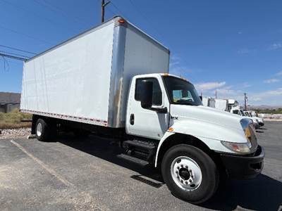 International MV607 Box Truck - 240HP, 6 Speed Automatic, Roll up Door