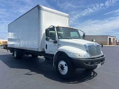 International MV607 Box Truck - 220HP, 7 Speed Automatic, Roll up Door