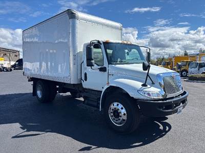 International MV607 Box Truck - 220HP, 6 Speed Automatic, Roll up Door
