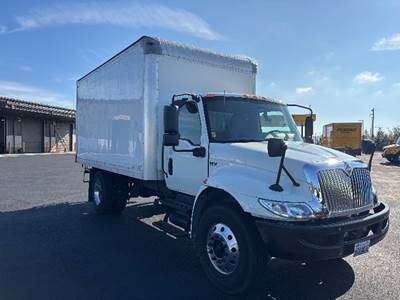 International MV607 Box Truck - 220HP, 6 Speed Automatic, Roll up Door
