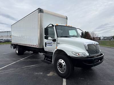 International MV607 Box Truck - 220HP, 7 Speed Automatic, Roll up Door