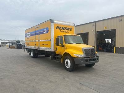 International MV607 Box Truck - 220HP, 6 Speed Automatic, Roll up Door