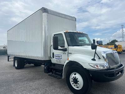 International MV607 Box Truck - 220HP, 6 Speed Automatic, Roll up Door