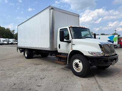 International MV607 Box Truck - 250HP, 6 Speed Automatic, Roll up Door