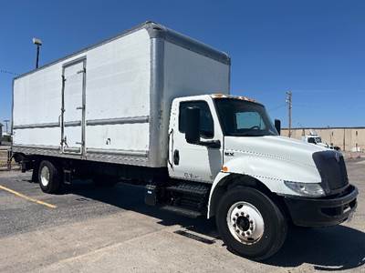International MV607 Box Truck - 220HP, 6 Speed Automatic, Roll up Door