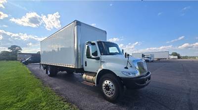International MV607 Box Truck - 240HP, 6 Speed Automatic, Roll up Door