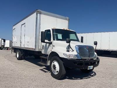 International MV607 Box Truck - 220HP, 6 Speed Automatic, Roll up Door