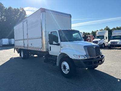International MV607 Box Truck - 220HP, 6 Speed Automatic, Roll up Door