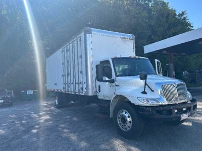 International MV607 Box Truck - 220HP, 6 Speed Automatic, Swing Door