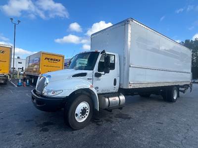 International MV607 Box Truck - 220HP, 7 Speed Automatic, Roll up Door
