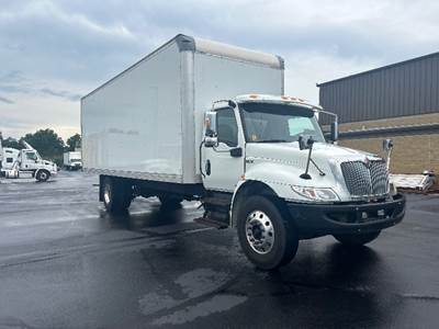 International MV607 Box Truck - 250HP, 6 Speed Automatic, Roll up Door
