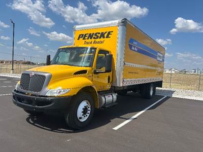 International MV607 Box Truck - 220HP, 6 Speed Automatic, Roll up Door