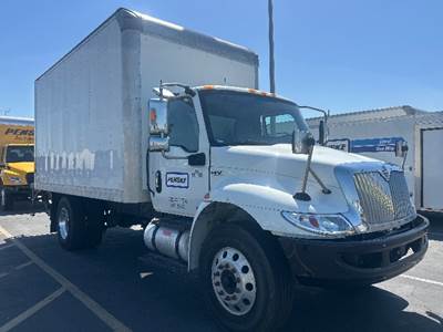 International MV607 Box Truck - 240HP, 6 Speed Automatic, Roll up Door
