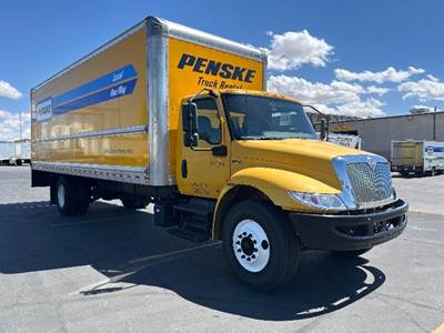 International MV607 Box Truck - 220HP, 6 Speed Automatic, Roll up Door