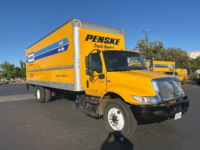 International MV607 Box Truck - 220HP, 6 Speed Automatic, Roll up Door