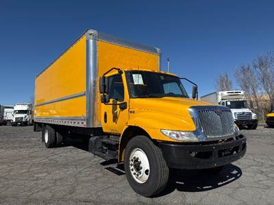 International MV607 Box Truck - 220HP, 6 Speed Automatic, Roll up Door