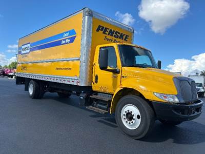 International MV607 Box Truck - 220HP, 6 Speed Automatic, Roll up Door