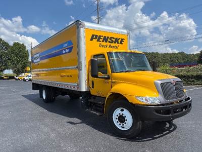 International MV607 Box Truck - 220HP, 6 Speed Automatic, Roll up Door