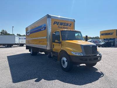 International MV607 Box Truck - 220HP, 6 Speed Automatic, Roll up Door
