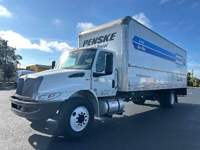 International MV607 Box Truck - 220HP, 6 Speed Automatic, Roll up Door