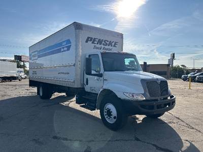 International MV607 Box Truck - 220HP, 6 Speed Automatic, Roll up Door