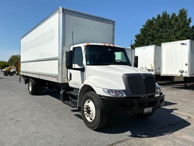 International MV607 Box Truck - 220HP, 6 Speed Automatic, Roll up Door