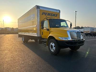 International MV607 Box Truck - 220HP, 6 Speed Automatic, Roll up Door
