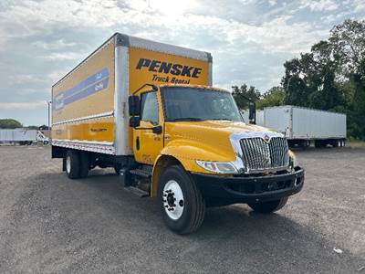International MV607 Box Truck - 220HP, 6 Speed Automatic, Roll up Door
