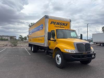 International MV607 Box Truck - 220HP, 6 Speed Automatic, Roll up Door
