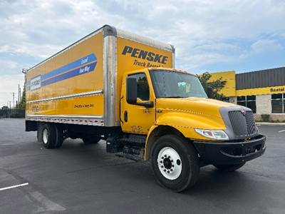 International MV607 Box Truck - 220HP, 6 Speed Automatic, Roll up Door